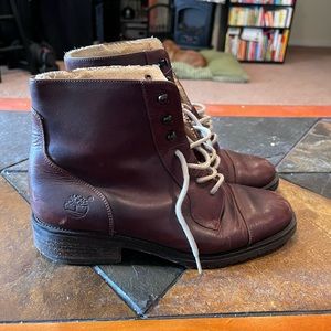 Brown Leather Timberland Womens Boots